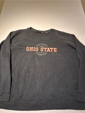 Ohio State Black Crewneck Sweatshirt - National Champions Graphic